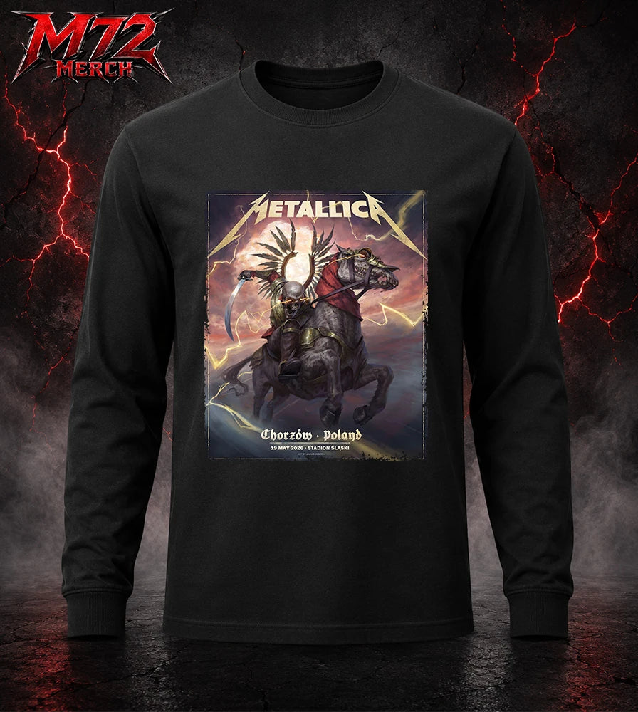 Metallica M72 World Tour May 19 2026 Chorzów Poland Stadion Śląski Horseman Skull Long sleeve artwork